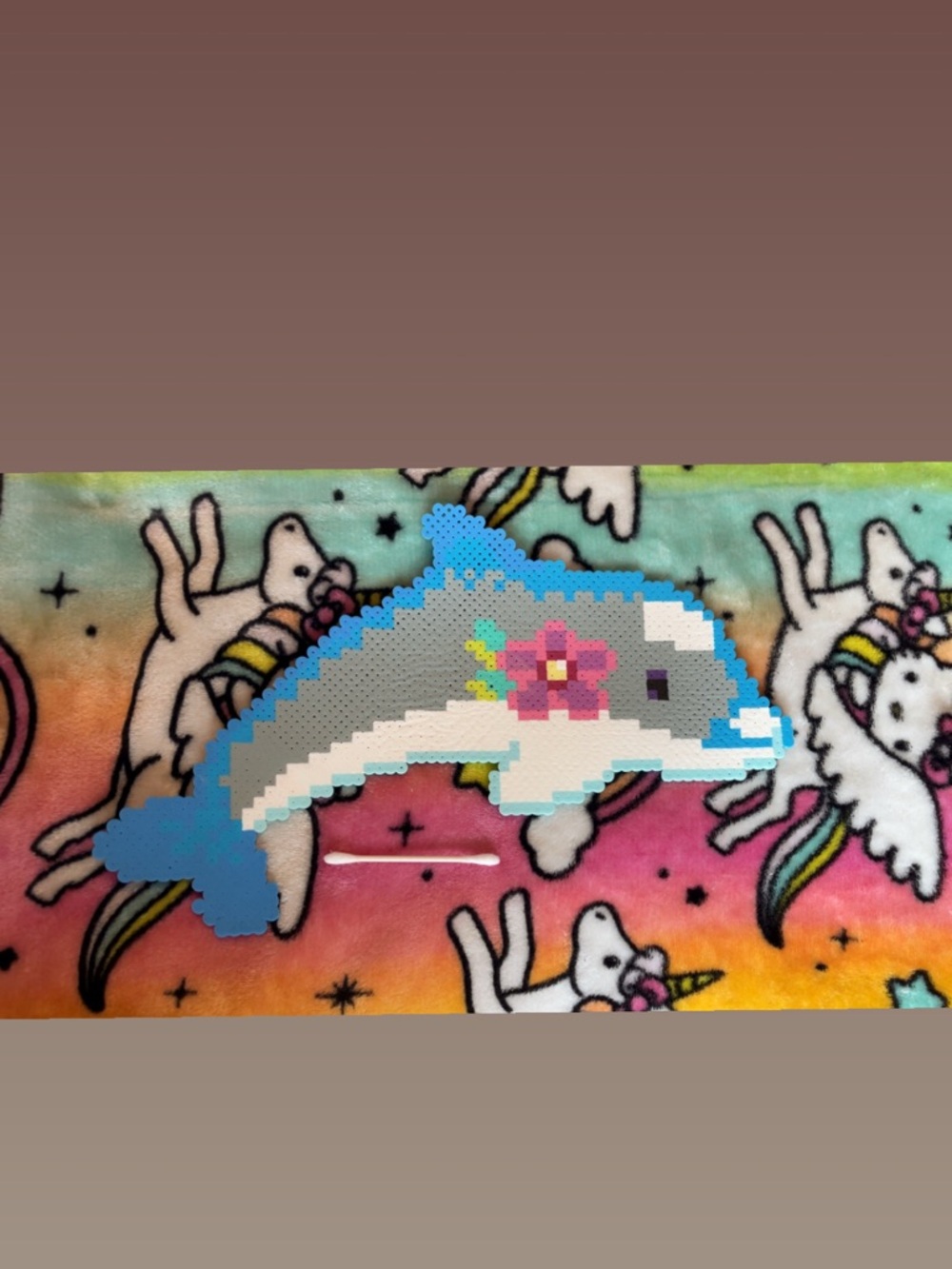 GIANT Sanrio Dolphin Perler - Handmade🐬🌺☀️